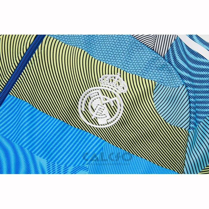 Tuta da Track di Giacca Real Madrid Bambino 2025-2026 Blu Verde